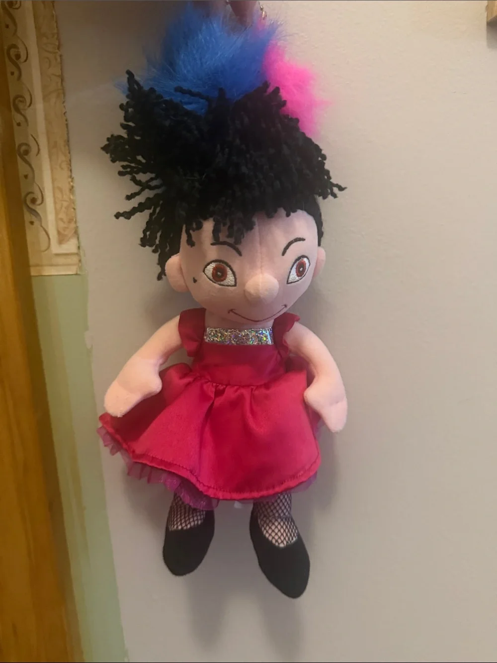 Vintage Disney It's a Small World Can Can Dancer Plush - Made into Bag charm